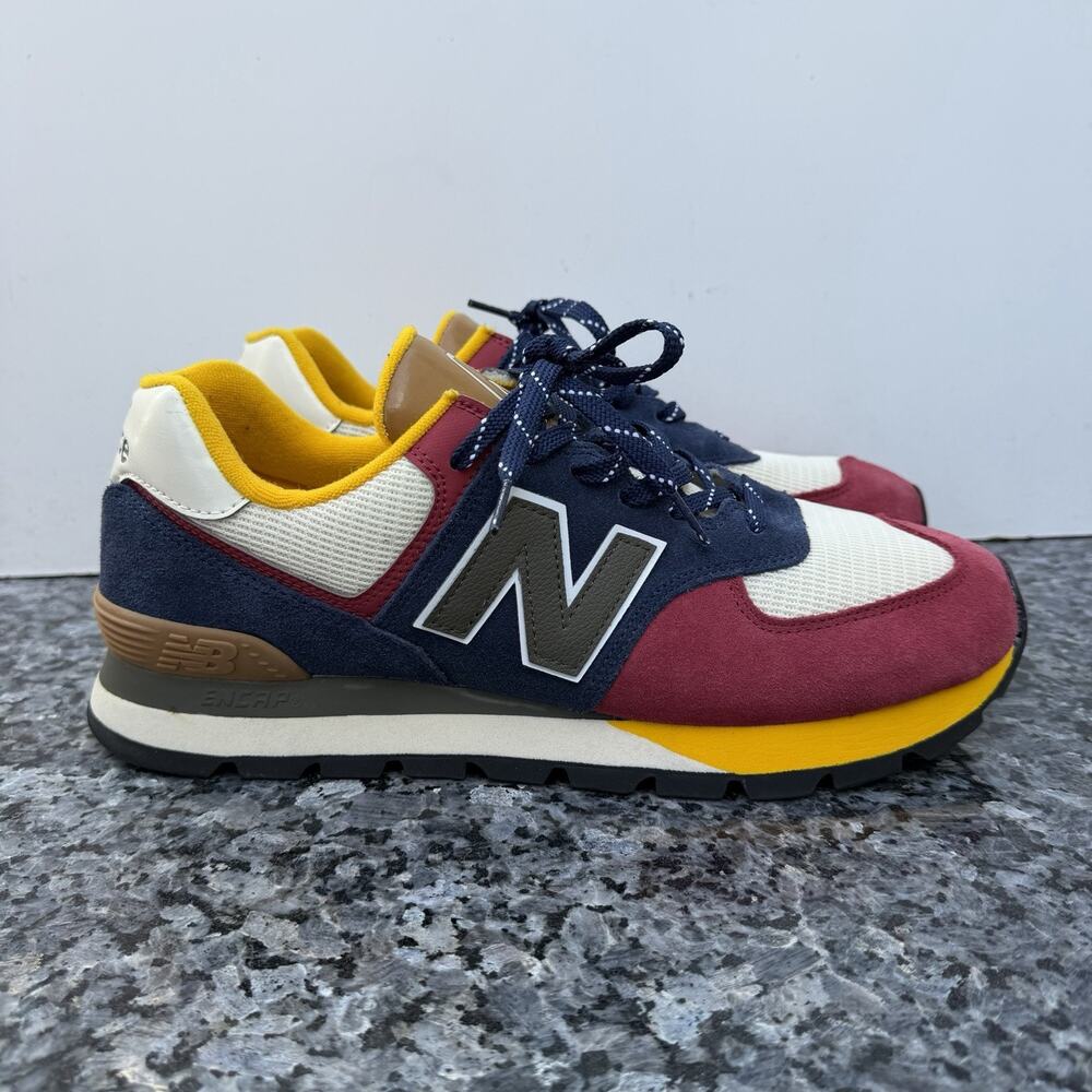 New Balance 574 Shoes Mens Size 12 Multicolor Suede Running Sneakers ML574DNY